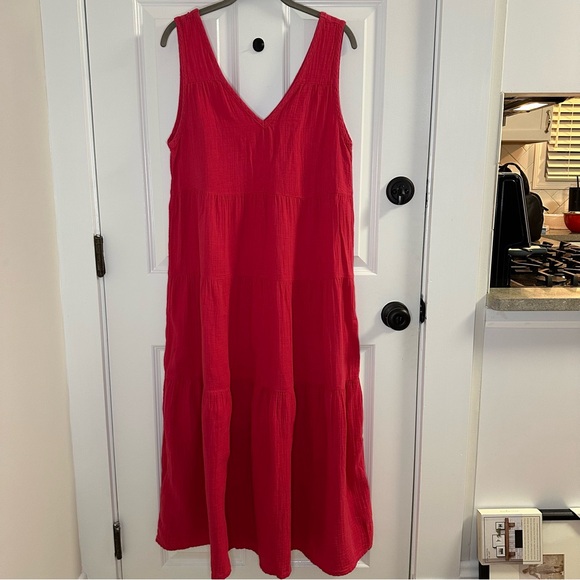 Quince 100% Organic Cotton Gauze Tiered Maxi Dress - Picture 2 of 8